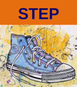 step illustration of shoe