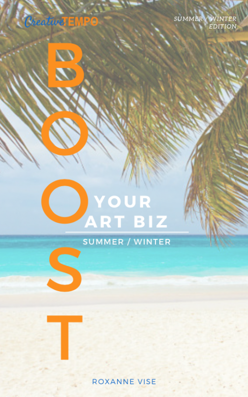 tropical beach - Boost Your Art Business graphic