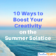 beach sunset - 10 Ways to Boost Your Creativity on the Summer Solstice graphic